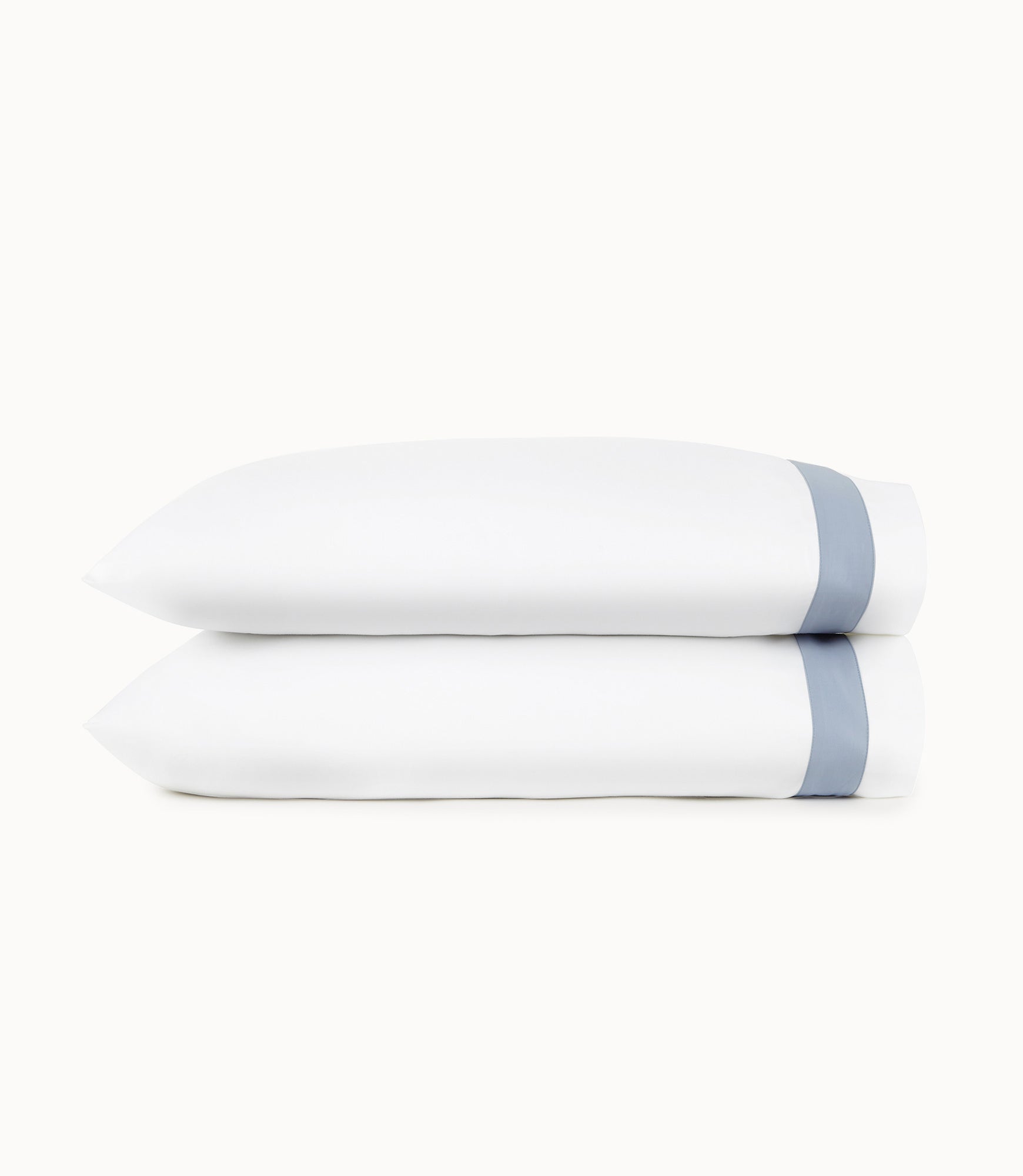 Soprano Trim Sateen Pillowcases Blue