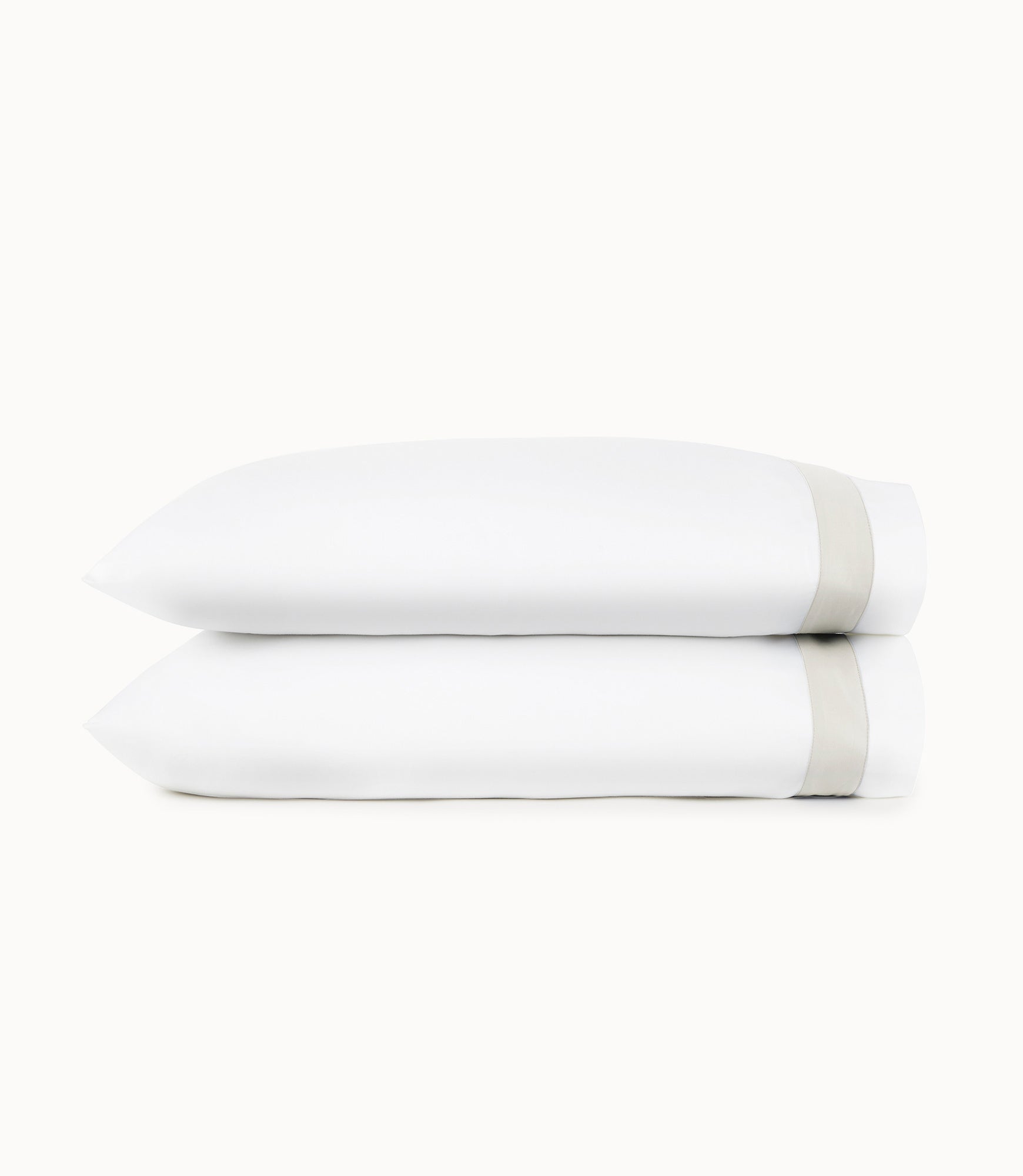 Soprano Trim Sateen Pillowcases Platinum