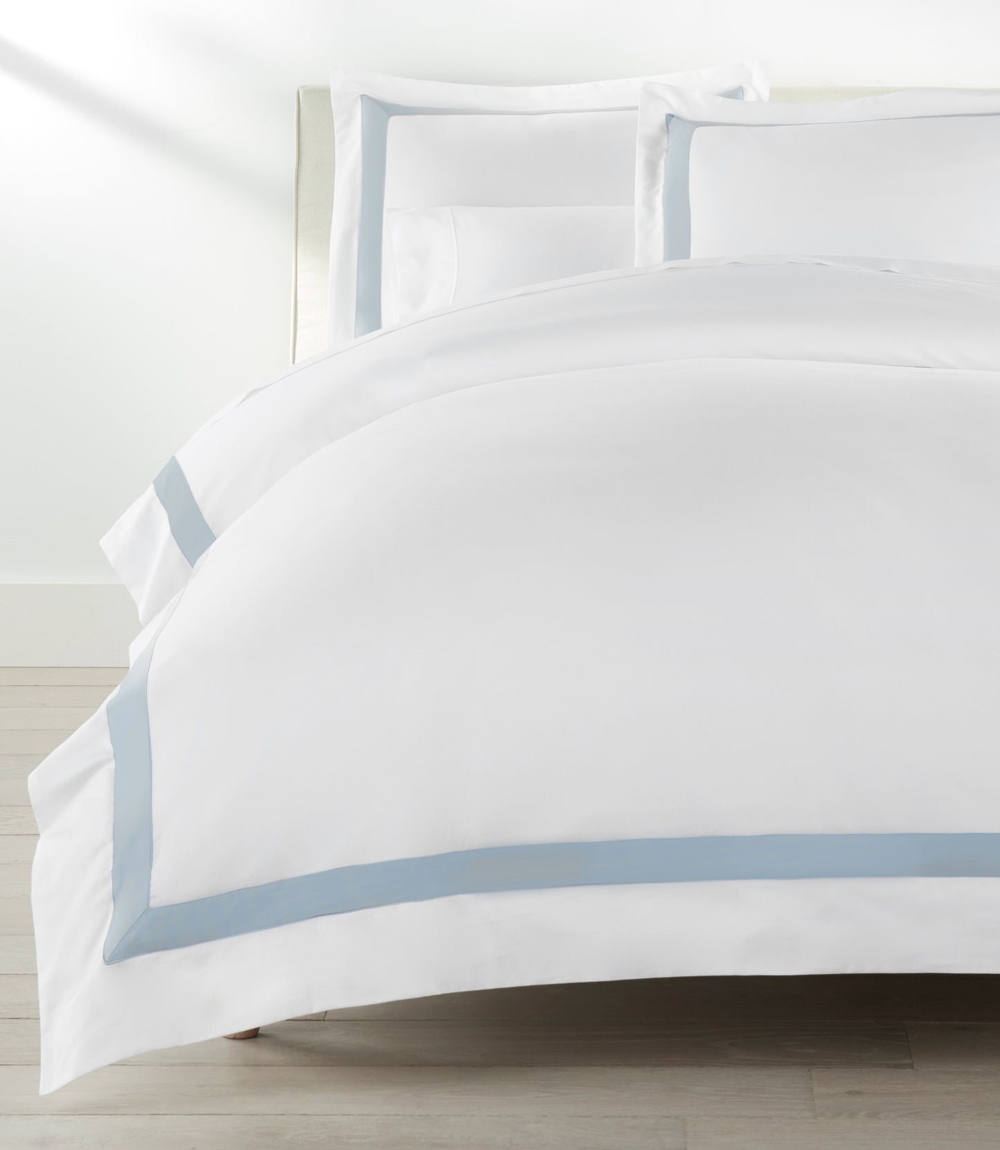 Soprano Trim Sateen Duvet Cover Blue