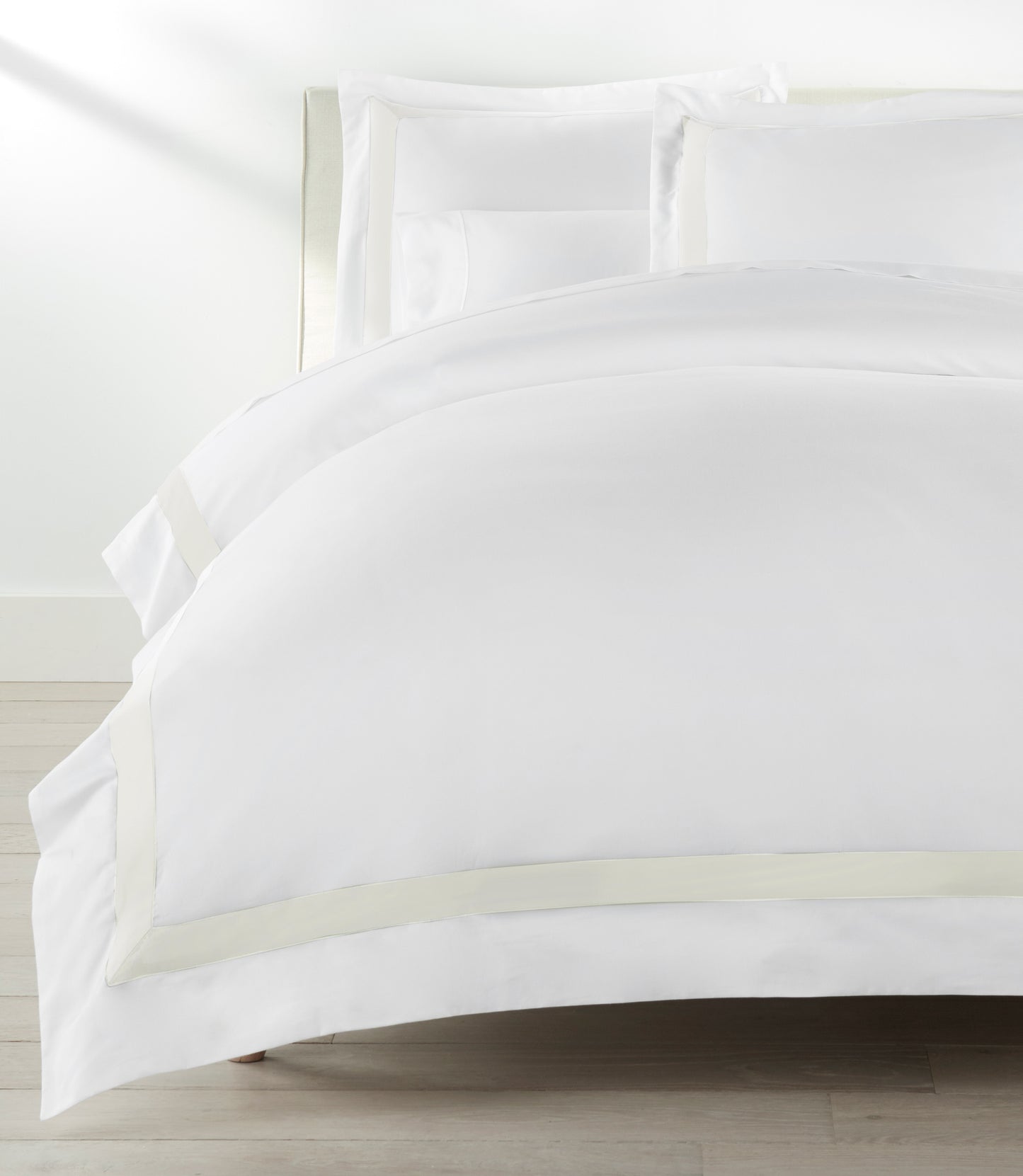 Soprano Trim Sateen Duvet Cover Ivory