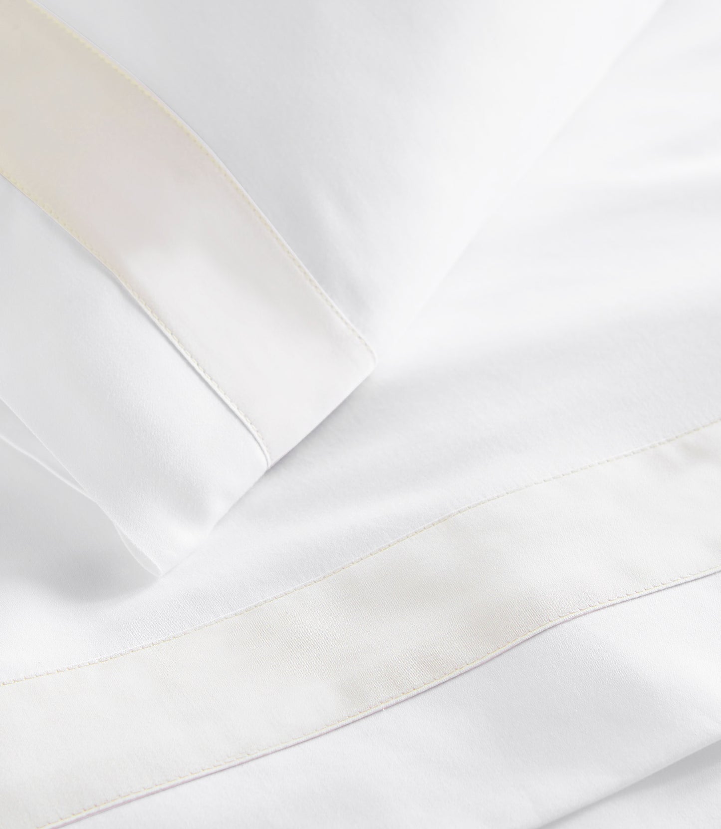 Soprano Trim Sateen Sheet Set Ivory Detail