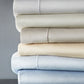 Soprano Sateen Flat Sheet Sheet Stack White, Ivory, Platinum, Linen, Barely Blue, Blue