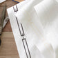 Modern chain link embroidered sateen flat sheet and embroidered sateen pillow cases