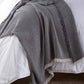 Telluride Wool Throw Blanket Gray on Bed Corner