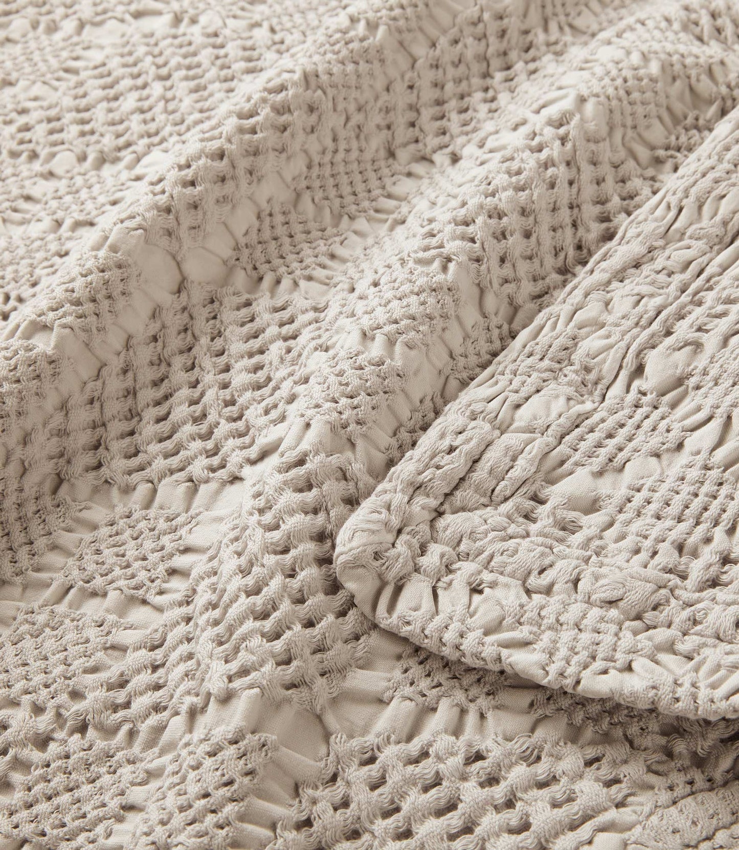 Textured Blanket Taupe folded