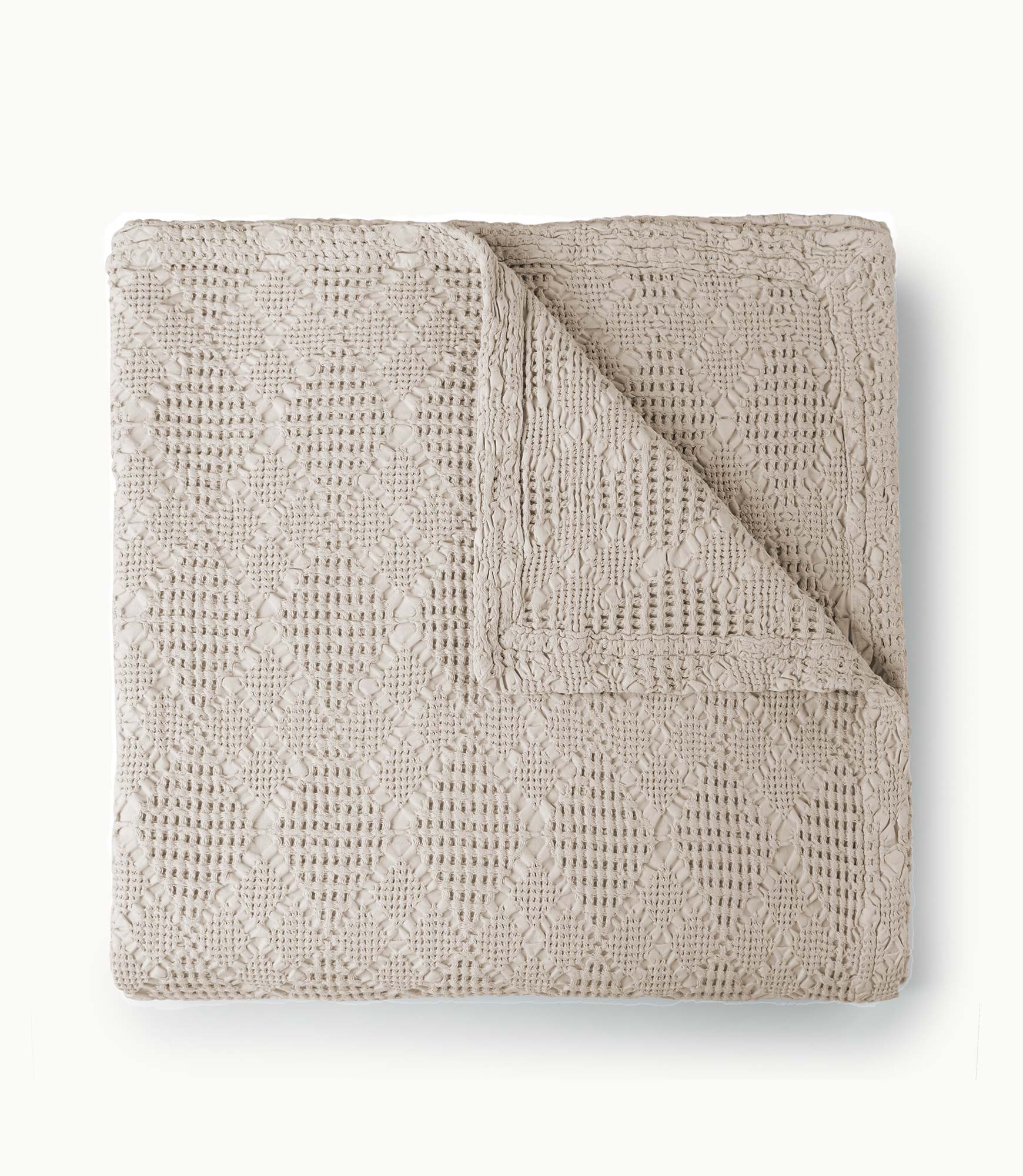 Textured Knit Blanket Taupe