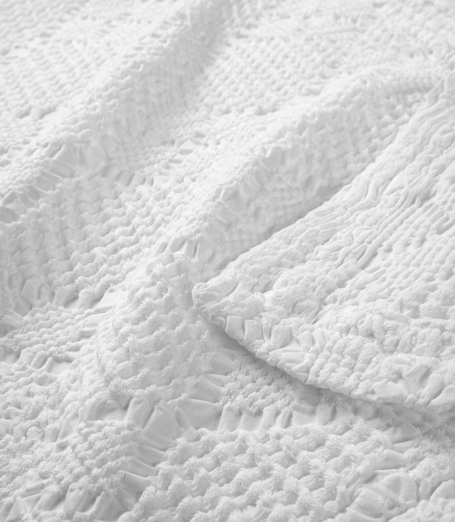 Textured Blanket White folded