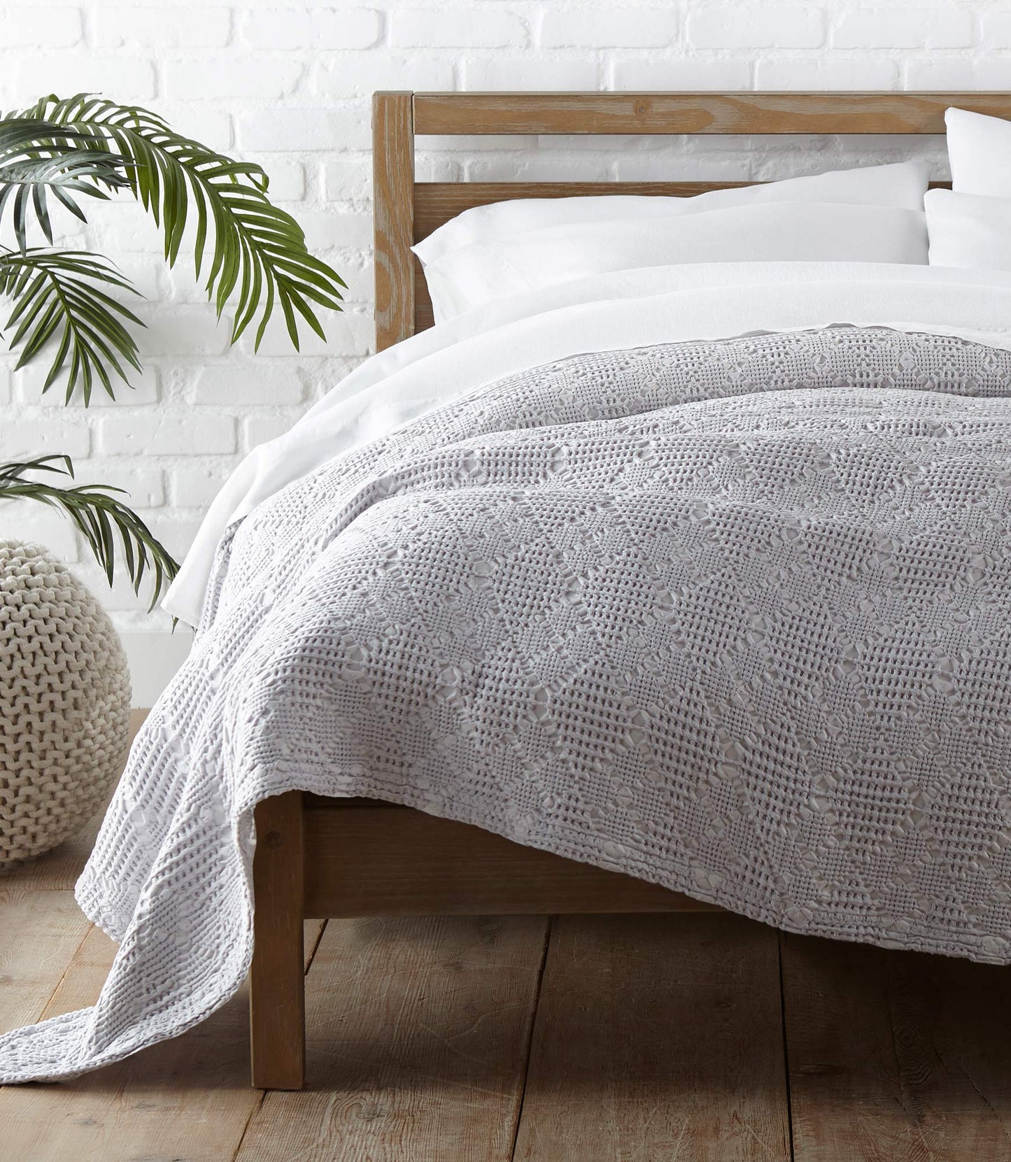 Textured Blanket Fog on bed