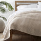 Textured Blanket Taupe on bed