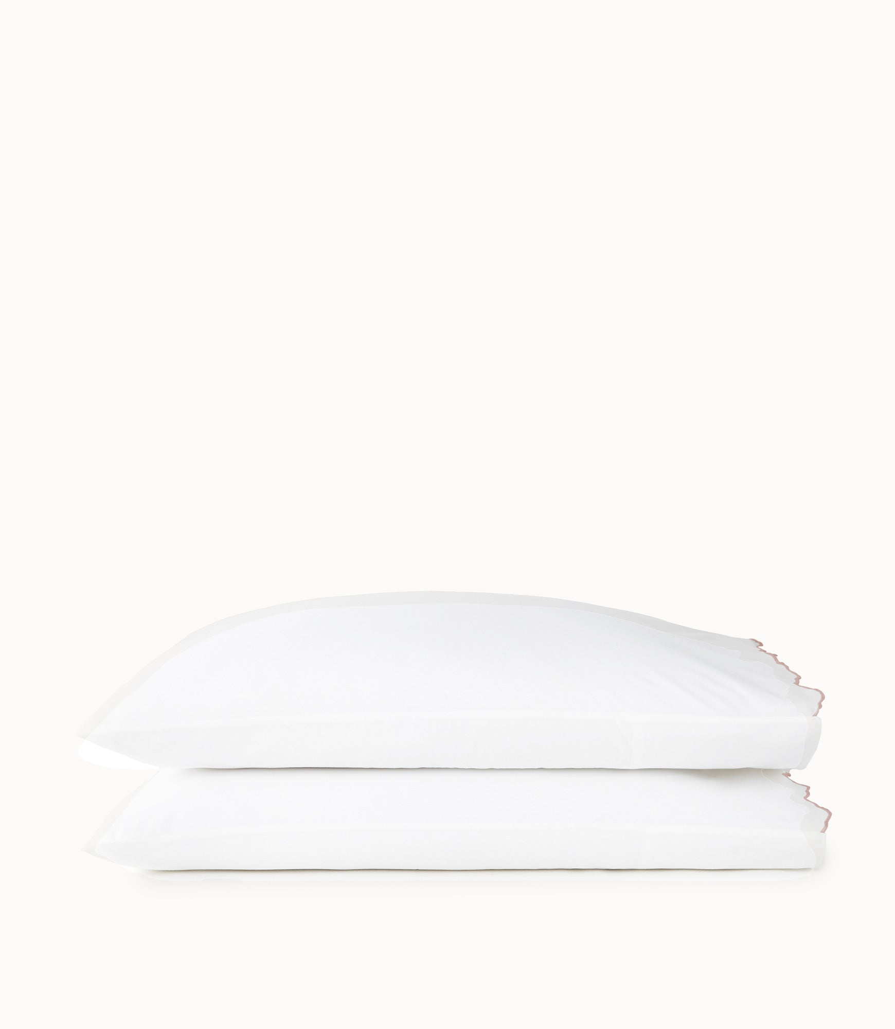 Urban Scallop Pillow Cases stacked Nude