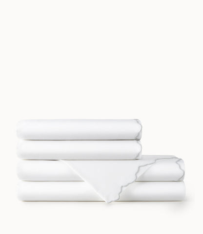 Urban Scallop Sateen Sheet Set Fog
