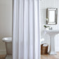 Vienna Matelassé Shower Curtain White Hanging In Bathroom