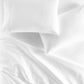 Lyric Percale Flat Sheet Set on Bed White