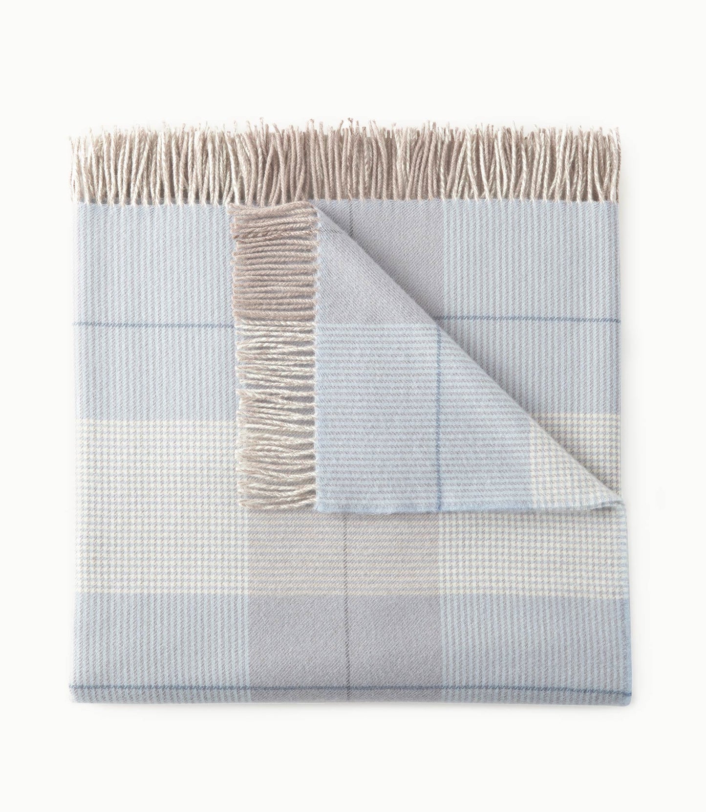 York Plaid Throw Blanket Blue