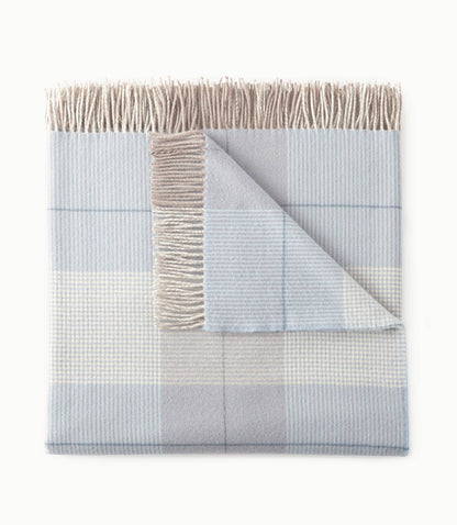 York Plaid Throw Blanket Blue