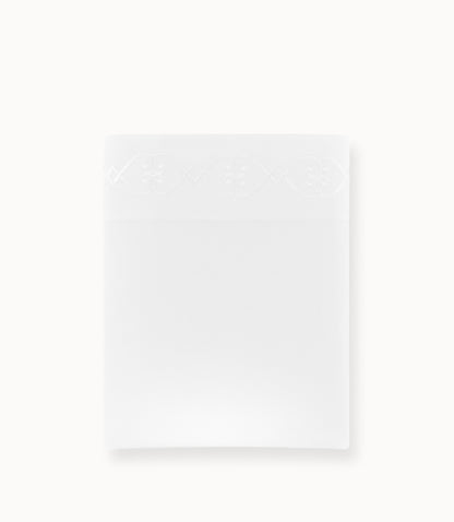 Concerto Embroidered Sateen Flat Sheet White