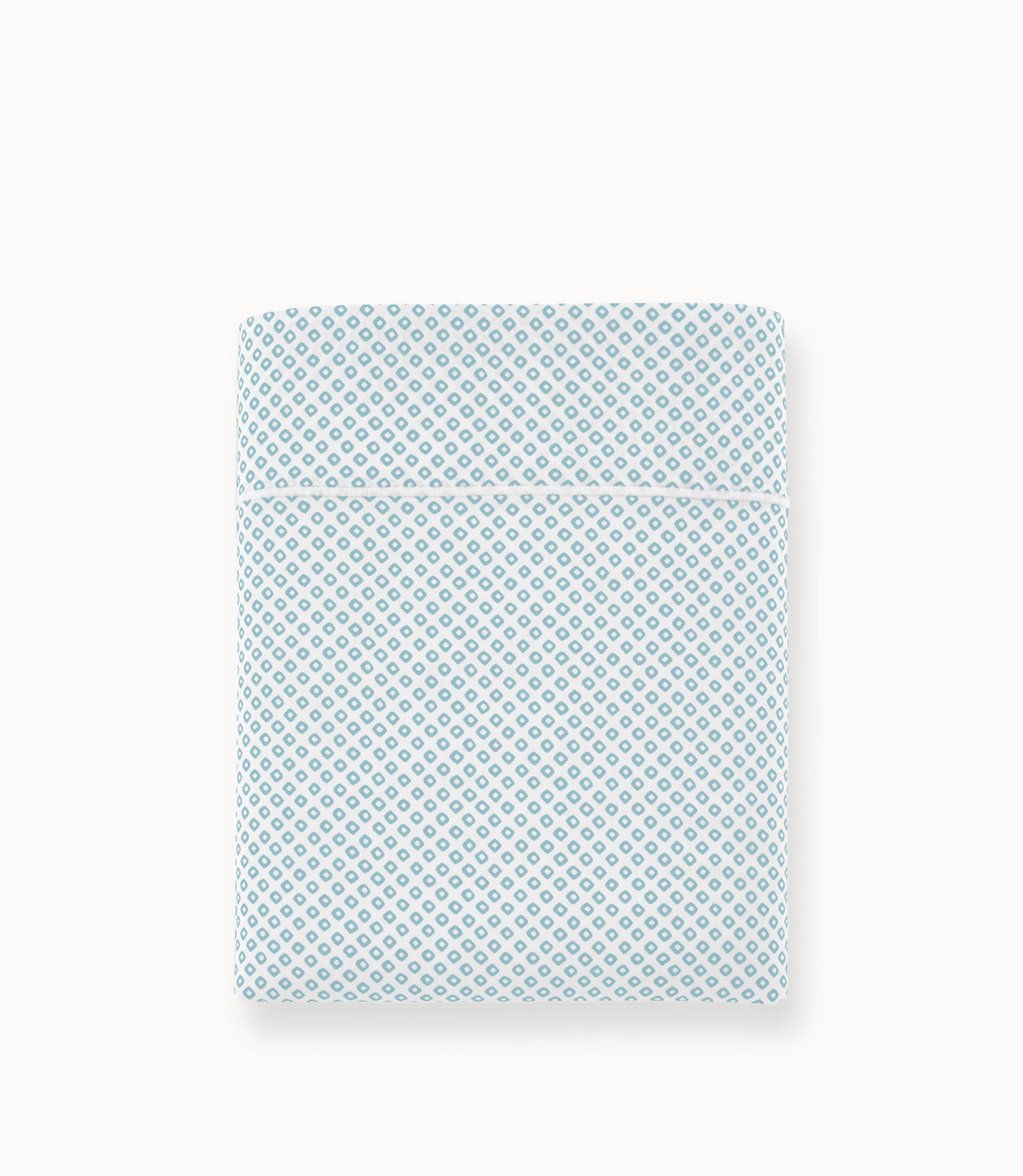 Emma Printed Sateen Flat Sheet Aqua
