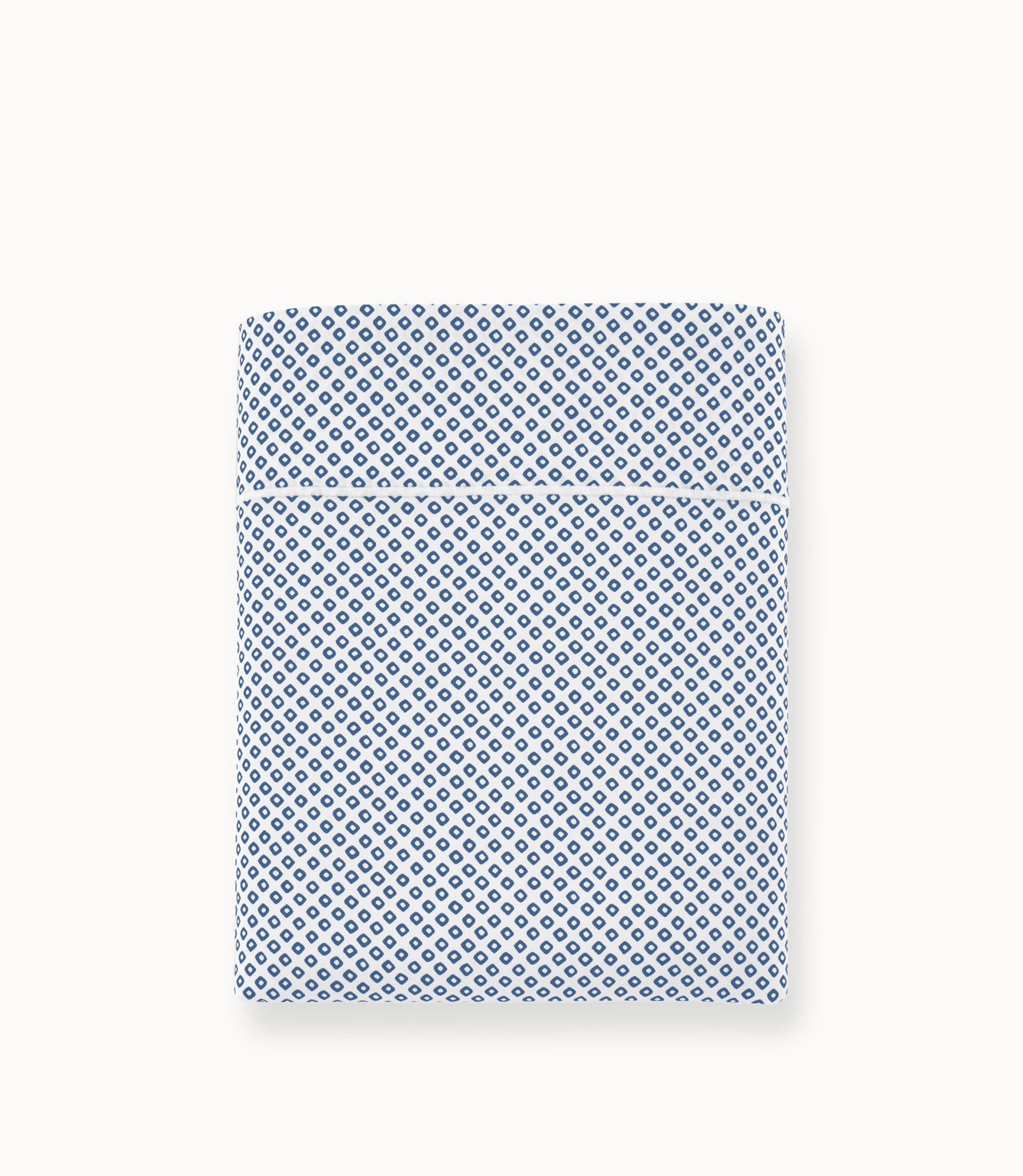 Emma Printed Sateen Flat Sheet Blue