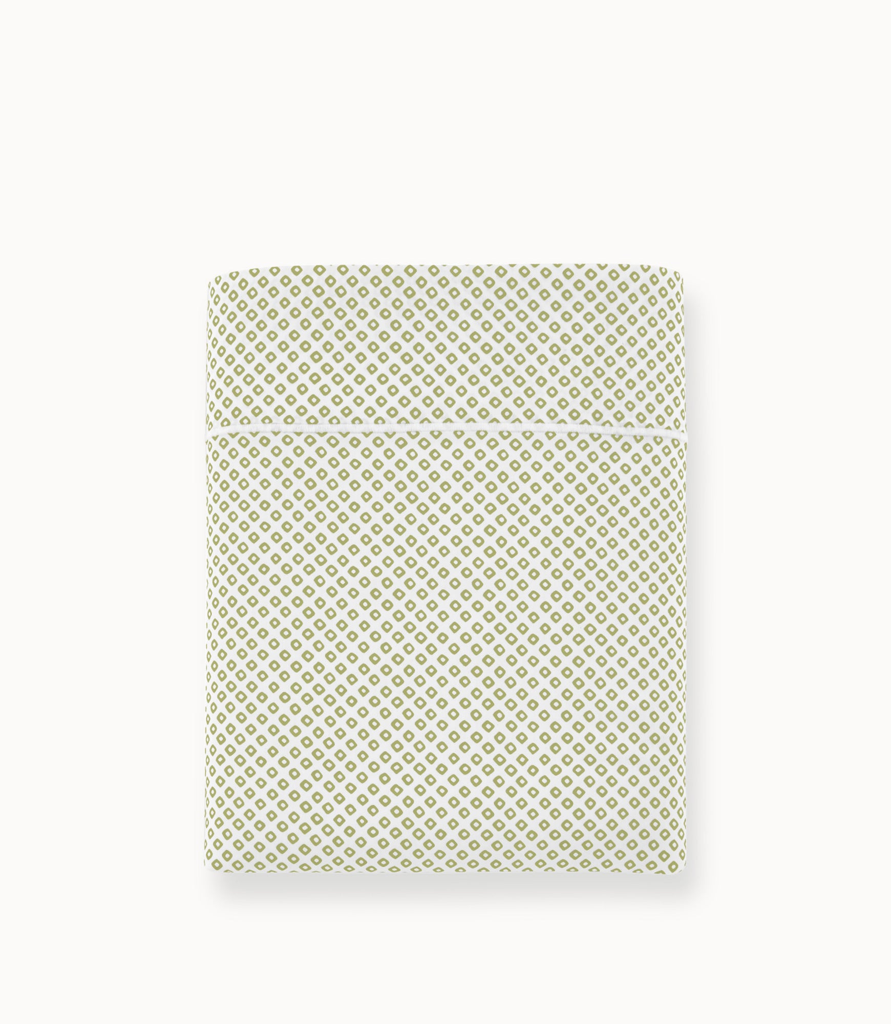 Emma Printed Sateen Flat Sheet Green