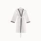 Pique Bath Robe with Black Trim 