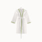 Pique Bath Robe with Meadow Trim 