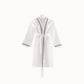 Pique Bath Robe with Pewter Trim 