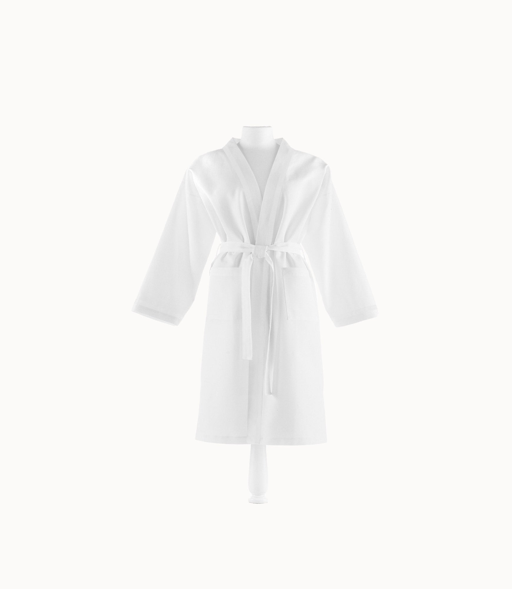 Pique Bath Robe with White Trim