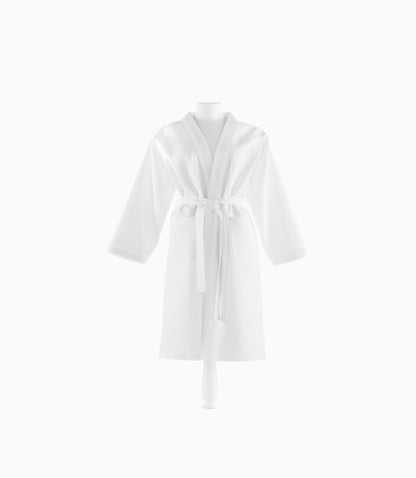 Pique Bath Robe with White Trim