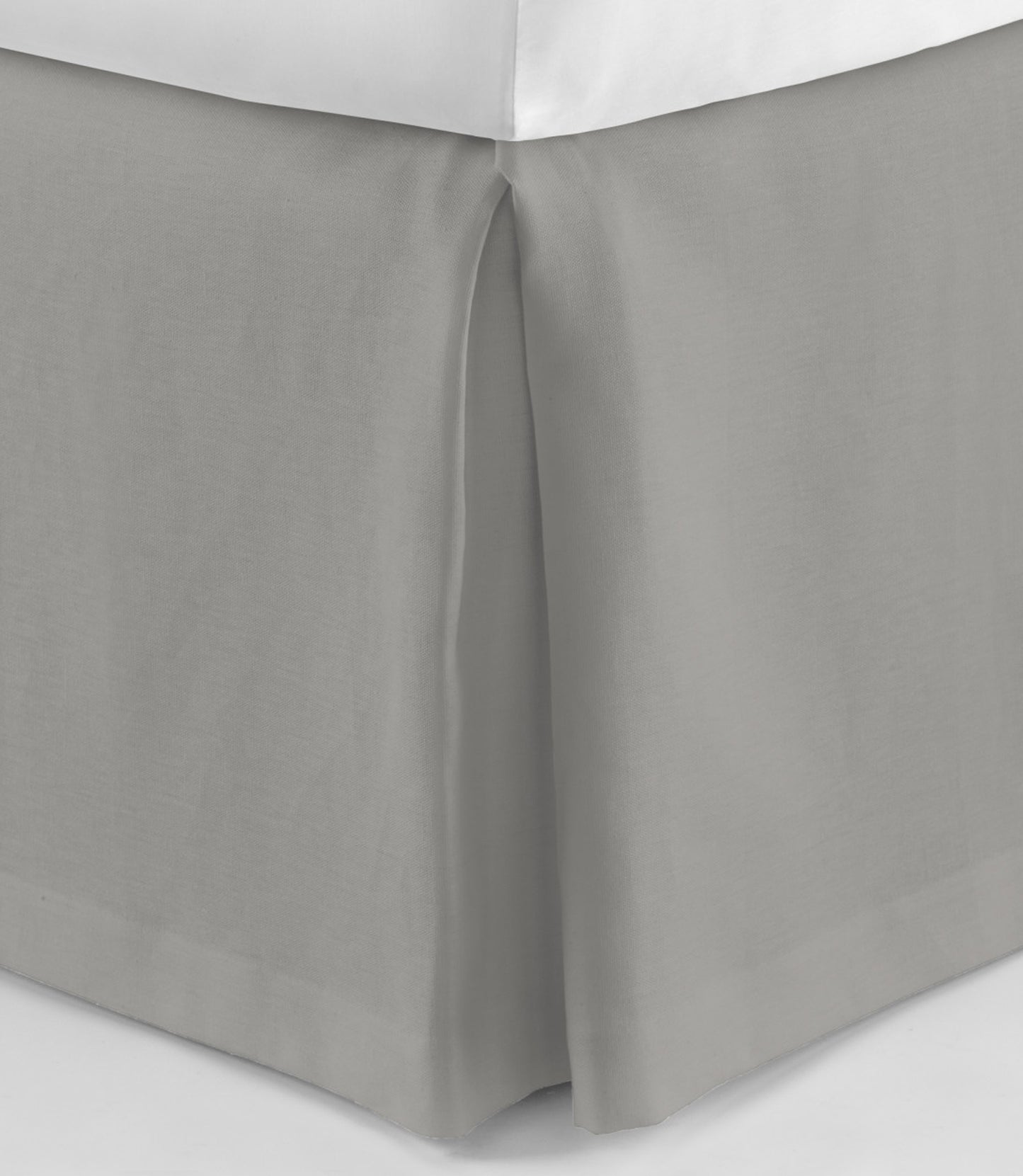 Rio Linen Bed Skirt Pewter