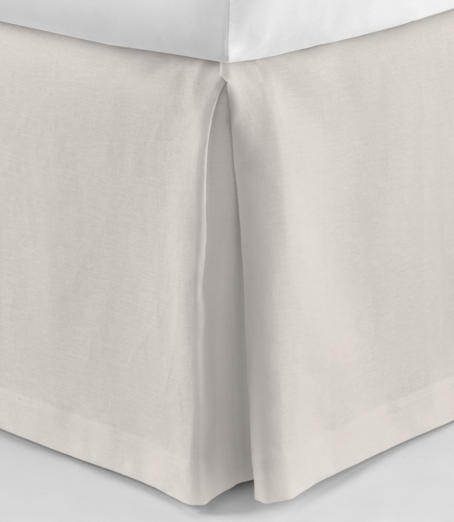 Rio Linen Bed Skirt Platinum