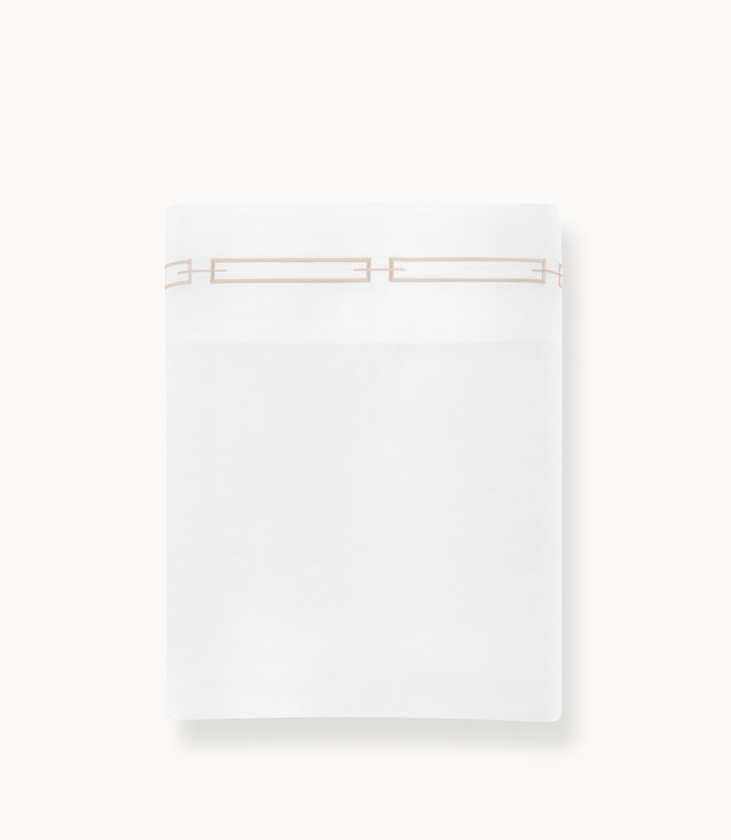 Stanza Embroidered Sateen Flat Sheet Linen