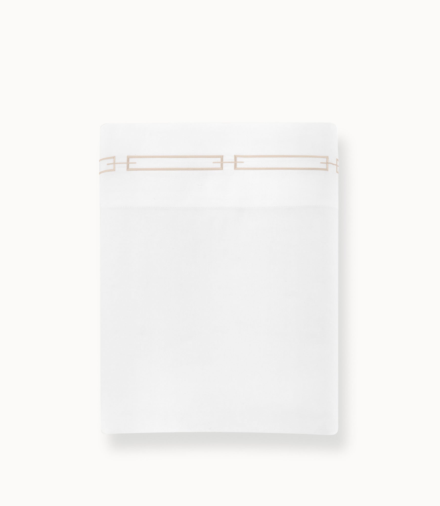 Stanza Embroidered Sateen Flat Sheet Linen